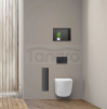 BALNEO Schowek na szczotkę WC Wall Box Brush L Black Glass lewy do wbudowania w ścianę ze stali nierdzewnej czarny